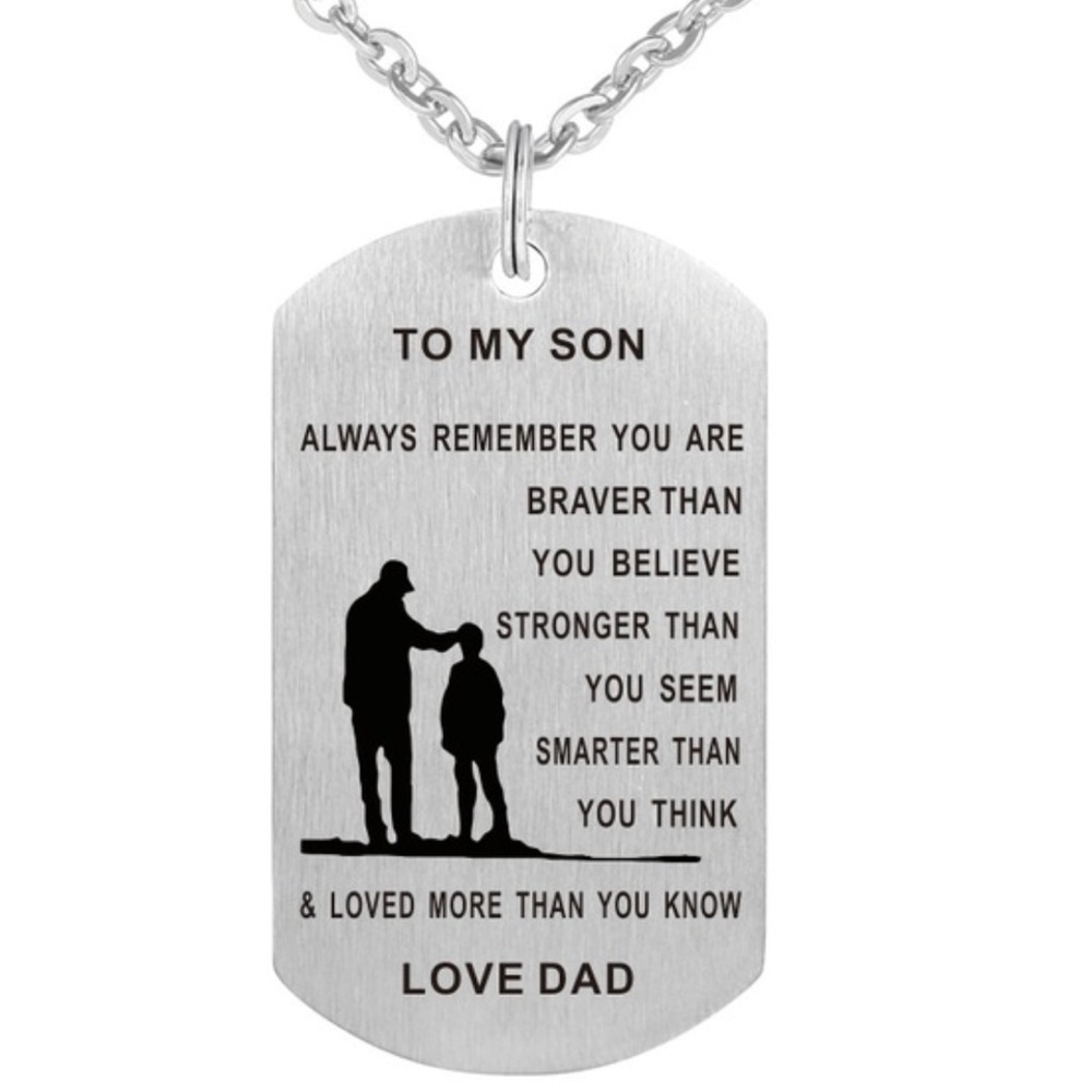 To My Son or Daughter Stainless Steel Necklace